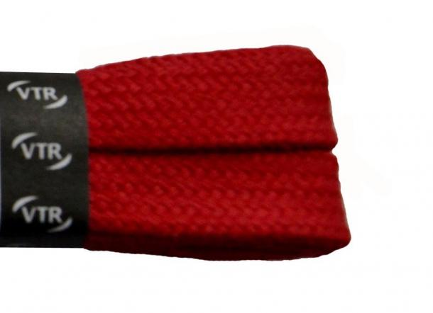 Bavlněné tkaničky ploché 8mm - červená